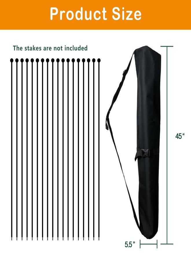 LWFCOEE Dog Playpen Stakes Storage Bag, Waterproof Heavy Duty Dog Fence Stake Storage Bag with Carrying Strap Fits All 40 Inch Dog Pen, Black - Image 2